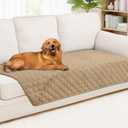 Smiry Waterproof Dog Bed Cover Pet Blanket, Soft Washable Dog Blanket for Furniture Bed Couch Sofa Reversible, Checkered (40"x70", Camel/Camel)