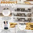 3 Pack Cookie Cutter Storage, Transparent Cookie Cutter Organizer with a Sticker, Baking Storage Containers, Cover to Prevent Dust, Can Be Used Alone or Hidden for Stacking(No Cutters)