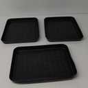 Home-Garden Multi-Purpose Boot Mat Tray Indoor & Outdoor Waterproof Plastic Shoe Mat Pet Bowl for Floor Protector - Black, 3 Packs