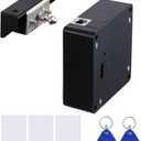 RFID Lock Electronic Cabinet Lock with USB Cable - Hidden DIY Lock for Wooden Cabinet Drawer Locker Cupboard Gun Box with 5 Key Cards/Fobs