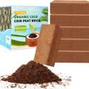 Coco Coir Bricks 6 Pack Premium 100% Organic Peat Moss, Fiber Coconut Husk for Planting, Gardening, Potting Soil Substrate