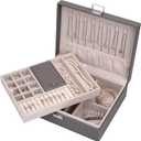 Storage and Organizer Jewelry box Jewelry Storage Box Travel Jewelry Organizer Cases craft containers for organizing/GRAY (Grey)