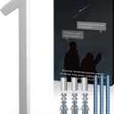 VONDERSO 5 Inch Floating House Numbers and Letters for Outside,Silver Metal Modern Outdoor Address Sign for Yard Street and Mailbox, Zinc Alloy Solid Address Numbers and Letters,Number 1