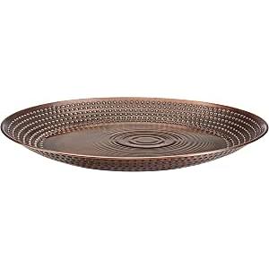 Bird Bath Basin Only, Water Fountain for Outside Backyard, Outdoor, Patio, Garden, Birdbath Gift for Bird Lovers Watchers, Large 20" Copper Metal Bronze Finish by Good Directions