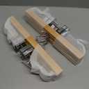 Nature Smile Solid Lotus Wood Deluxe Wooden Pants Hangers Bottom Hanger Jeans Hanger Skirt Hanger with 2-Adjustable Clips Anti-Rust Hook Pack of 10 (Natural)