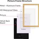 5x7 Picture Frame Matte Gold Modern Simple Thin Aluminum Metal Photo Frame with HD Real Glass, Display for Tabletop and Wall Collage. (2 Pack)
