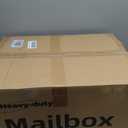 Mailbox,with Mounting Post,Comes with 4 Keys, Mailboxes for Outside,Locking Mailbox,Large,Black,Metal Mail Box,Heavy Duty,