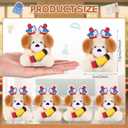 Gejoy 24 Pcs Mini Animal Plush Toy Small Cute Stuffed Animals for Party Favors Small Animal Plush Keychain Decoration, Carnival Prizes, Halloween Party Favors(Dog)