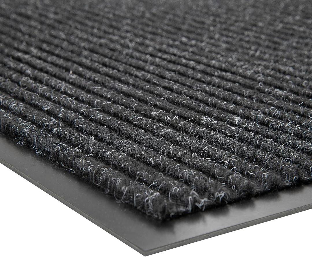 100pointONE Front Door Mat, Heavy Duty Indoor Outdoor Doormat for Entryway, 120" x 36" Low Profile Outdoor Mats for Home Entrance, Stain and Fade Resistant Welcome Mat for High Traffic Area, Black