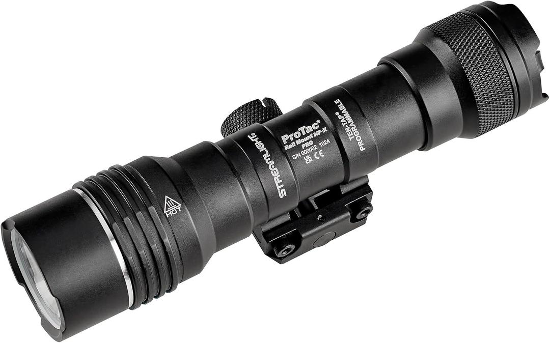 Streamlight 89016 ProTac Rail Mount HP-X Pro USB 800-Lumen 105000-Candela Tactical LED Flashlight, Jack-Cap Switch, for Picatinny Rails, M-LOK Mount, Black, 5.63 x 1.38 x 1.72