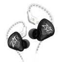 KZ ZST 1BA 1DD in Ear Earphone Clear HiFi Monitor Earbuds Wired Sport Gaming Earphone for Musician Singer Audiophile (with mic) Black