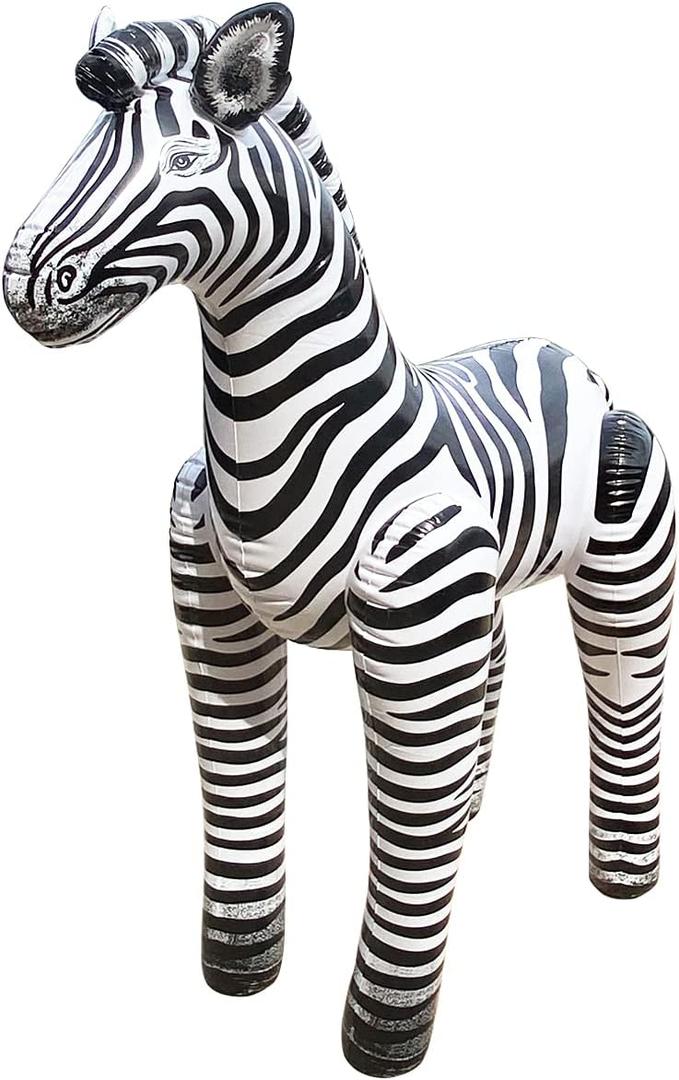 Jet Creations 60" H, Inflatable Zebra Toy for Endless Fun Decor Party Balloons for Kids Adults Birthday, Halloween, Cold Weather Animal, Decoration