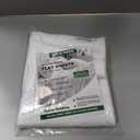 King Flat Sheet Only, 1 Pack White Top Bed Sheets, Soft Breathable Brushed Microfiber Color-Coded Hem Threads, 105x102