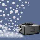 Fog Bubble Machine, 2 in 1 Smoke Bubble Maker, 400W No-Spill Smoke Bubble Blower, Make Colorful Bubbles | White Fog Bubbles for Indoor Outdoor Birthday Halloween Party (Black)