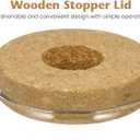 Glass Terrarium Jar with Wood Stopper for Hydroponic Plants Micro Landscape Container Fish Bowl Vase Decorative Home Office