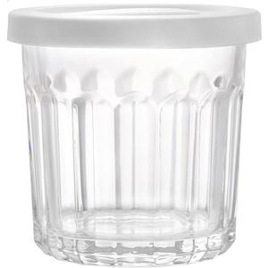 Glass Cups with Lids, 14oz Drinking Glasses, Glassware Set of 4, Glass Tumblers, Food Storage Jars