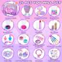 Hohosunlar Kids Makeup for Toddlers Toys, Washable Make Up Set Non-Toxic Mermaid Toys for Girls, Kids Hair, Nail Polish, Brushes, Purse Accessories, Princess Christmas Birthday Gift Toys for Girls 3+, Child-size