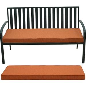 Outdoor Bench Cushion,Olefin Fabric Bench pad for Outdoor Furniture with Removable Cover,Rain-Proof and Fade Resistant for Garden Settee Porch Pads with Ties,42 x 18/48 x 18/59 x 18inch