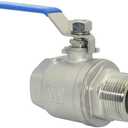 VARMHUS Full Port Ball Valve S304 Stainless Steel 304 Heavy Duty for Water, Oil, and Gas,1000WOG (1-1/4")