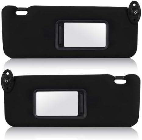 Left & Right Sun Visor for Scion TC 2005-2010, Driver & Passenger Side Black SunVisor Replacement 74320-21210-B2, Stretchable Design