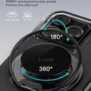 2 x Typecase Phone Grip: Rotatable Ultra Thin Cell Phone Ring Holder for Magnetic Car Mount, Adjustable Finger Ring Kickstand Compatible with Cellphones Magnetic Tablets Accessories - Black