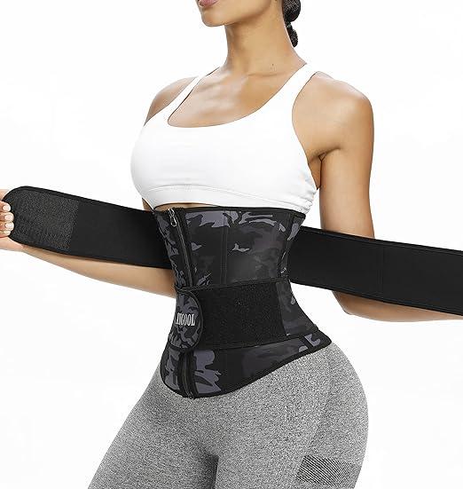 ANGOOL Neopren Waist Trainer for Women,Workout Plus Size Trimmer Belt Sauna Sweat Corset Cincher with Zipper 3XL