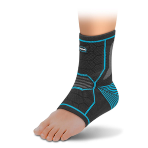 Dr. Scholl's Compression Ankle Sleeve with Massaging Gel Breathable Fabric Shock-Absorbing Ankle Brace Built-in Gel Padding & Support (Size M)