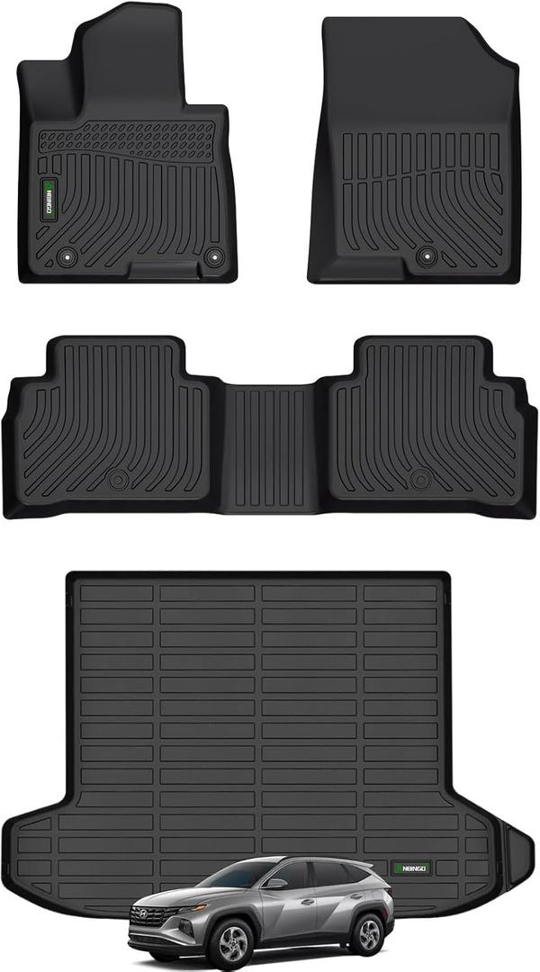 ANBINGOFit for Hyundai Tucson Floor Mats 2022-2026 (No Hybrid) All Weather Mats for Tucson TPE Car Mat Rugs for Tucson Rubber Trunk Carpet for Tucson Automotive Accessories