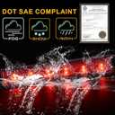7 x G-PLUS LED 3rd Brake Light Compatible with Truck Cap Topper Leer Are Century LED Recessed 3rd Third Brake Light Lamp AT-LED-36R Red Lens Chrome Housing Tercera Luz De Freno