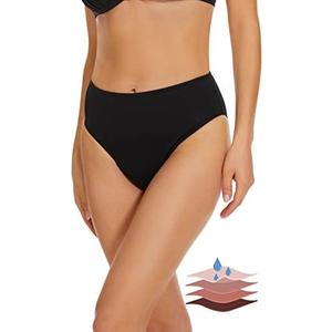 Leovqn Period Swimwear Bikini Menstrual Leakproof Swim Bottoms UPF 50+ Waterproof Brief Light Flow for Women Girls Teens Size S