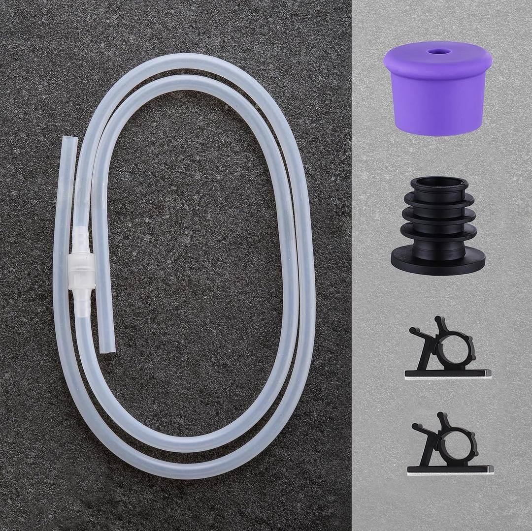 2 x GAGALIFE Sink Soap Dispenser Extension Tube Kit, 47" Food-Grade Silicon Tube with Upgraded Check Value for Under Sink Soap Dispenser, No More Top Refill