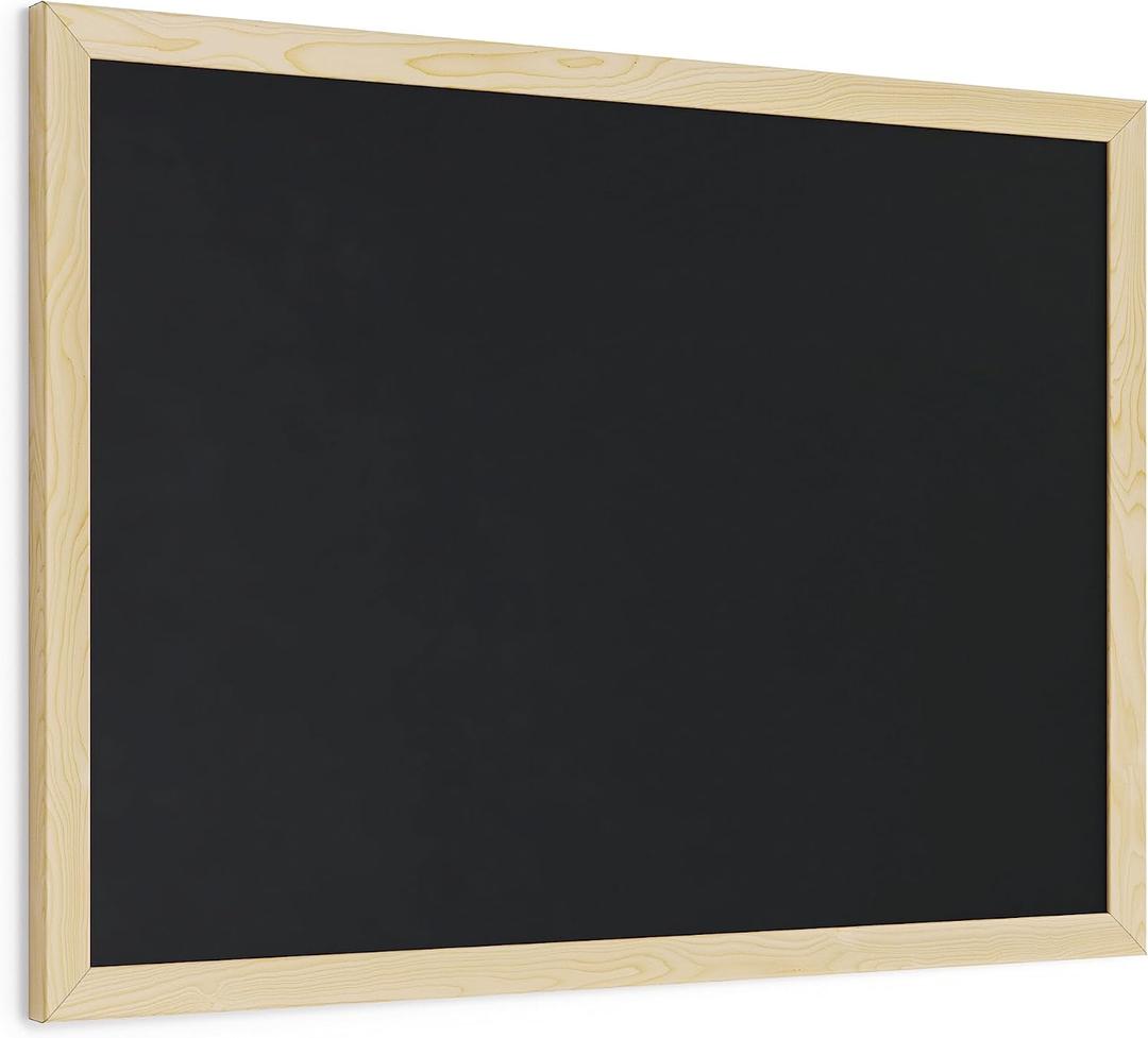 U Brands Chalkboard, 18" x 24" Inches, Light Birch Wood Frame (310U00-01)