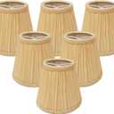 Royal Designs, Inc. CS-1054-5AGL-6 Designer Mushroom Pleat Empire Chandelier Lamp Shade, 3 x 5 x 4.5, Antique Gold, 6-Pack