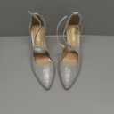 COLETER Womens 4" Pointed Toe D'Orsay Pumps Stilettos High Heel Crossed Ankle Strap Dress Shoes, 9.5