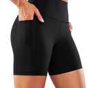 CRZ YOGA Women's Naked Feeling Biker Shorts with Pockets 6'' - High Waisted Yoga Gym Workout Spandex, S(4-8)