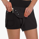 Ksmien Women's 2 in 1 Running Shorts - Lightweight Athletic Workout Gym Yoga Shorts Liner with Phone Pockets, Large