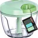 Cambom Manual Food Chopper Vegetable Cutter, Hand String Vegetable Chopper Onions Cutter for Vegetable Fruits Nuts BPA Free Food Safe Material, 650ml Green