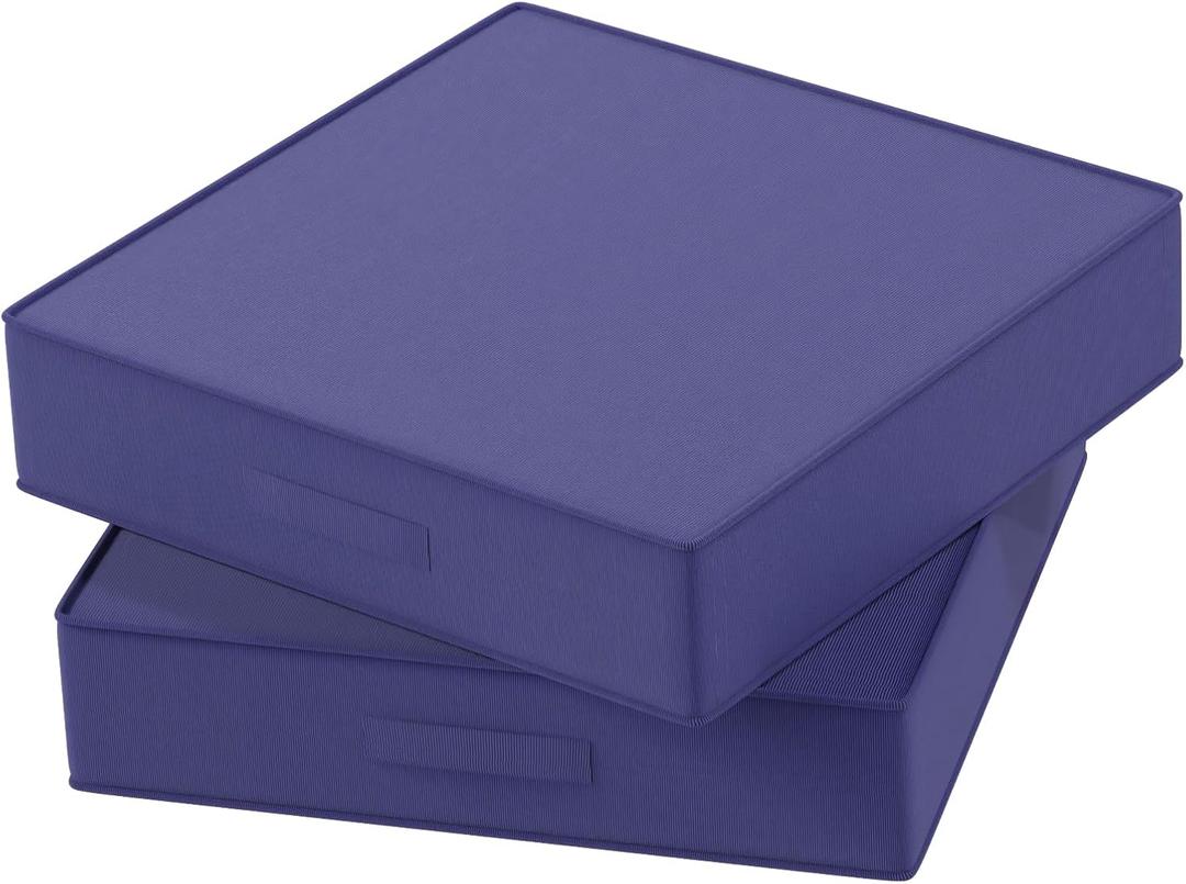 Outdoor Olefin Chair Cushions 22"x22"x5" Set of 2 Waterproof Patio Seat Cushions for Patio Furniture with 4-Level Color Fastness Sofa Pads with Handle DIY Straps for Yard Garden, Dark Blue