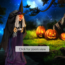 Total Tactic CM24710 Giant Halloween Witch Decoration With LED Lights Widened Base Sound