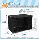 Deblue 48 Dog Crates Cover - Durable Double Door Kennel Cover Fit for 48 inches Wire Dog Cage - (48 inches, Black)