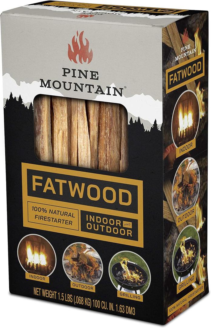 Pine Mountain, Fatwood StarterStikk, Natural Firestarting Sticks for Campfire, Fireplace, Wood Stove, Fire Pit, Indoor & Outdoor Use, 1.5 pound