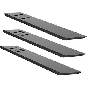 Countertop Support Bracket 3 Pack 20" Lx 2.5" W Hidden Black Knee Wall Support Countertop Bracket 3/8" Thick Heavy Duty for Quartz/Granite/Wood/Concret Countertops Screws Included