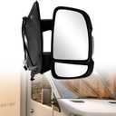 Passenger Side Mirror Fit Ram ProMaster 1500/2500/3500 2014-2023 Rear View Mirror w/Turn Signal/Heated P ower Glass Black Replacement for 5VE98JXWAD Right (8 pins) (Right Side)