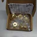 Ravinte 5 Pack Brushed Brass Kitchen Cabinet Knobs, Solid Brass Pulls Zinc Handles Simple Drawer Cabinet Hardware for Cupboard Drawer Knobs