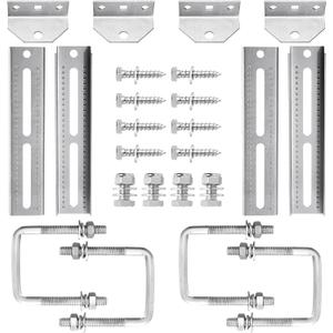 4 Pack 8"/10"/12" Boat Trailer Bunk Brackets for 1.5" x 3", 2" x 3", 3" x 3" Boat Trailer Crossmember