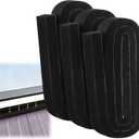 3Pcs Universal Vented Ridge Material 2"x15" Metal Roofing Self-Adhesive Felt Closure Strip Black Insulating Roof Panel Seal Weather Resistant Sealing Strips for Metal Roofs