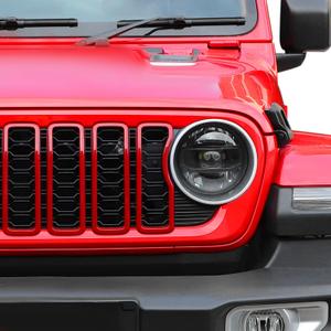 JeCar Grill Inserts for 2024+ Jeep Wrangler JL Grille Cover Trim Accessories (7pcs Red)