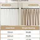Secure Tension Curtain Rod, 42-76 in, Spring Loaded Curtain Rod