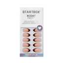 BTArtbox Press On Nails Short Almond - Tortoise Shell, Winter French Tip Press On Nails, Soft Gel Fake Nails Brown, Reusable Glue On Nails with Nail Glue in 16 Sizes, 32 Stick On Nail Kit