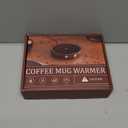 SWEETFULL Mug Warmer - Upgraded 36W Coffee Cup Warmer for Desk with 130℉-176℉ Digital Display, 2-12H Timer Auto Shut Off, Smart Electric Coffee Heating Plate, Ideal Gifts for Women Men - Black